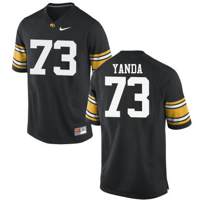 Men Iowa Hawkeyes #73 Marshal Yanda College Football Jerseys-Black